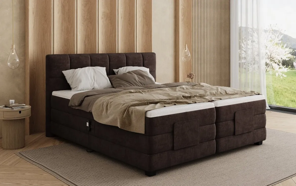 Boxspringbett Monaco - elektrisch verstellbar in Samt