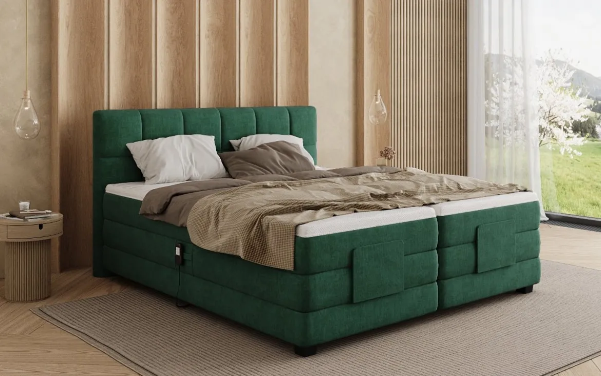 Boxspringbett Monaco - elektrisch verstellbar in Samt