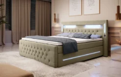 Boxspringbett Moonlight mit LED, USB und Stauraum