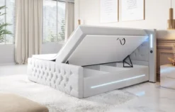 Boxspringbett Moonlight mit LED, USB und Stauraum