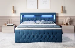 Boxspringbett Moonlight mit LED, USB und Stauraum