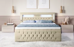 Boxspringbett Moonlight mit LED, USB und Stauraum