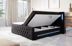 Boxspringbett Moonlight mit LED, USB und Stauraum