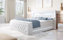 Boxspringbett Moonlight mit LED, USB und Stauraum