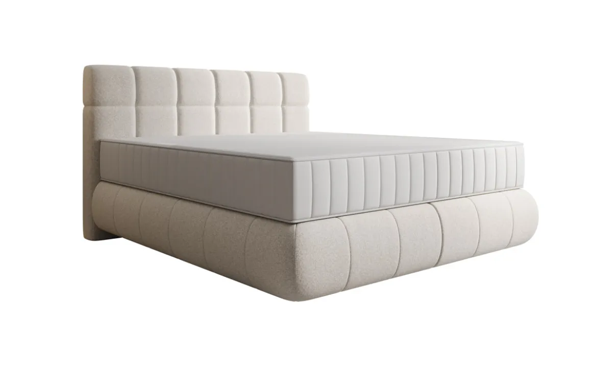 Boxspringbett Nala in Strukturstoff mit Schwebeoptik