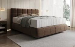 Boxspringbett Nala in Strukturstoff mit Schwebeoptik