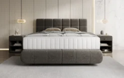 Boxspringbett Nala in Strukturstoff mit Schwebeoptik