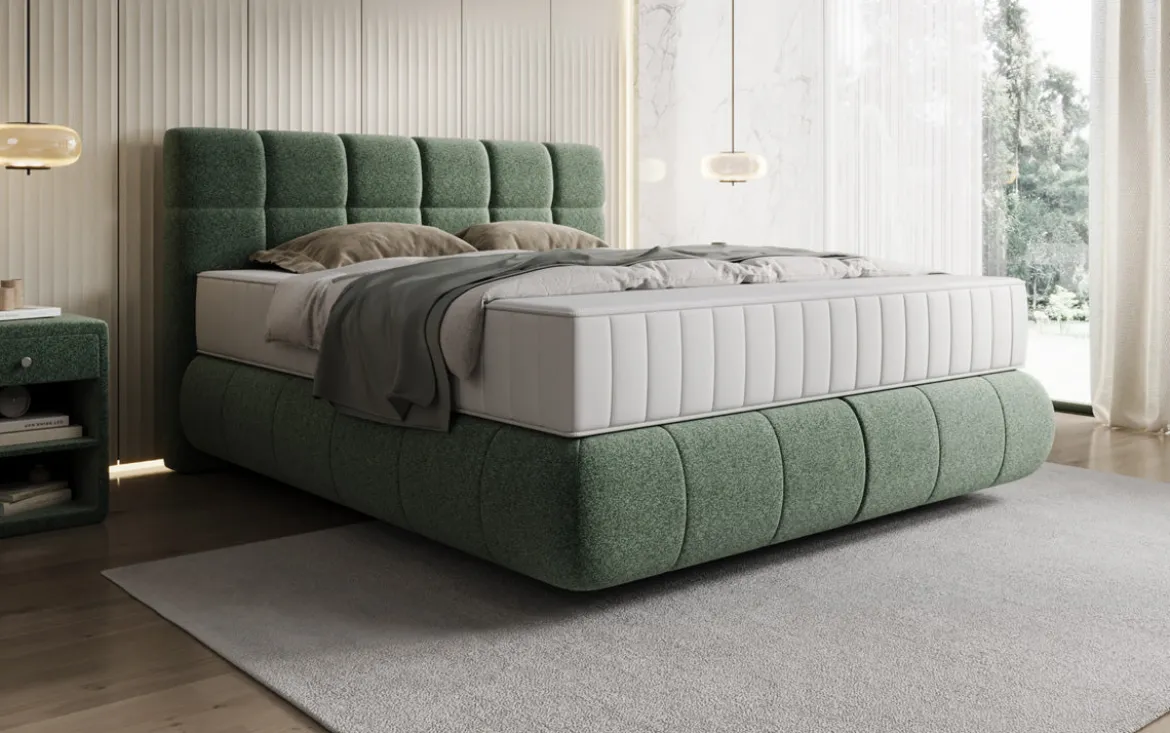 Boxspringbett Nala in Strukturstoff mit Schwebeoptik