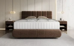 Boxspringbett Nala in Strukturstoff mit Schwebeoptik