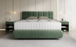 Boxspringbett Nala in Strukturstoff mit Schwebeoptik