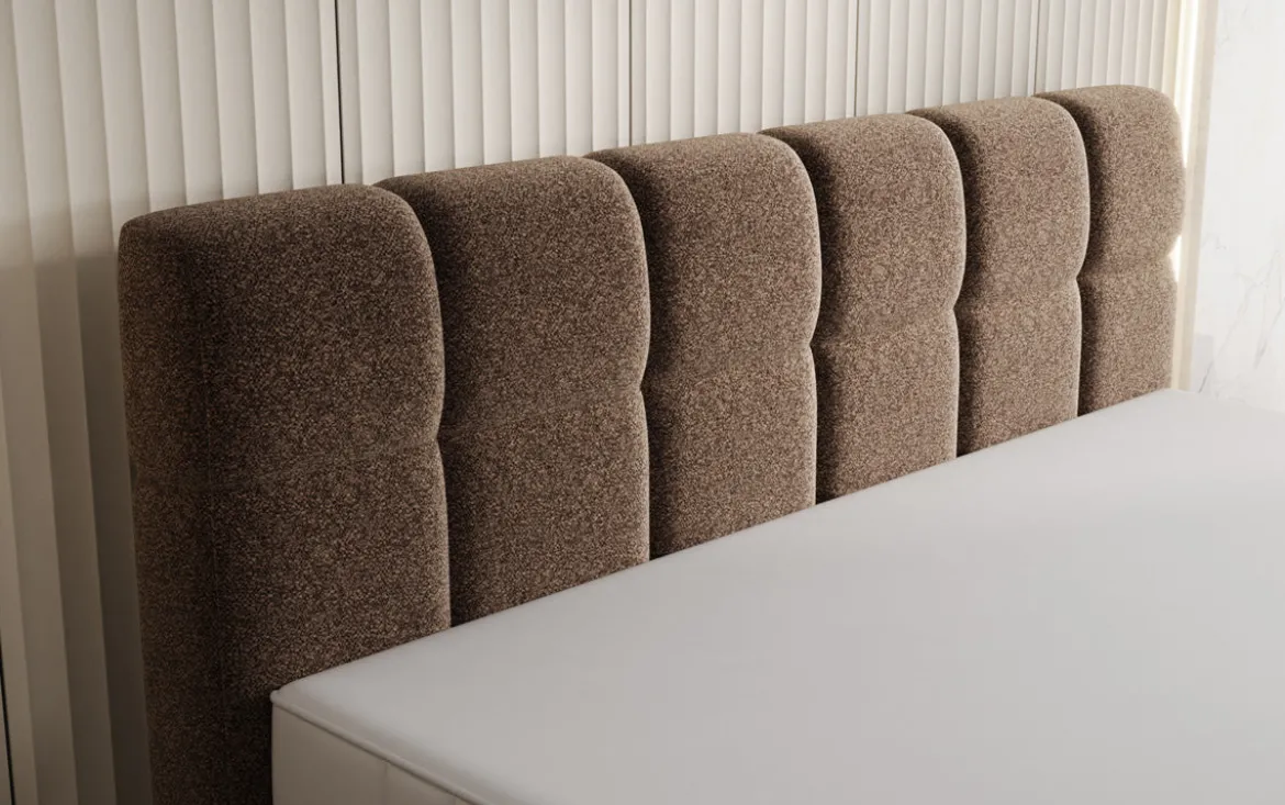 Boxspringbett Nala in Strukturstoff mit Schwebeoptik