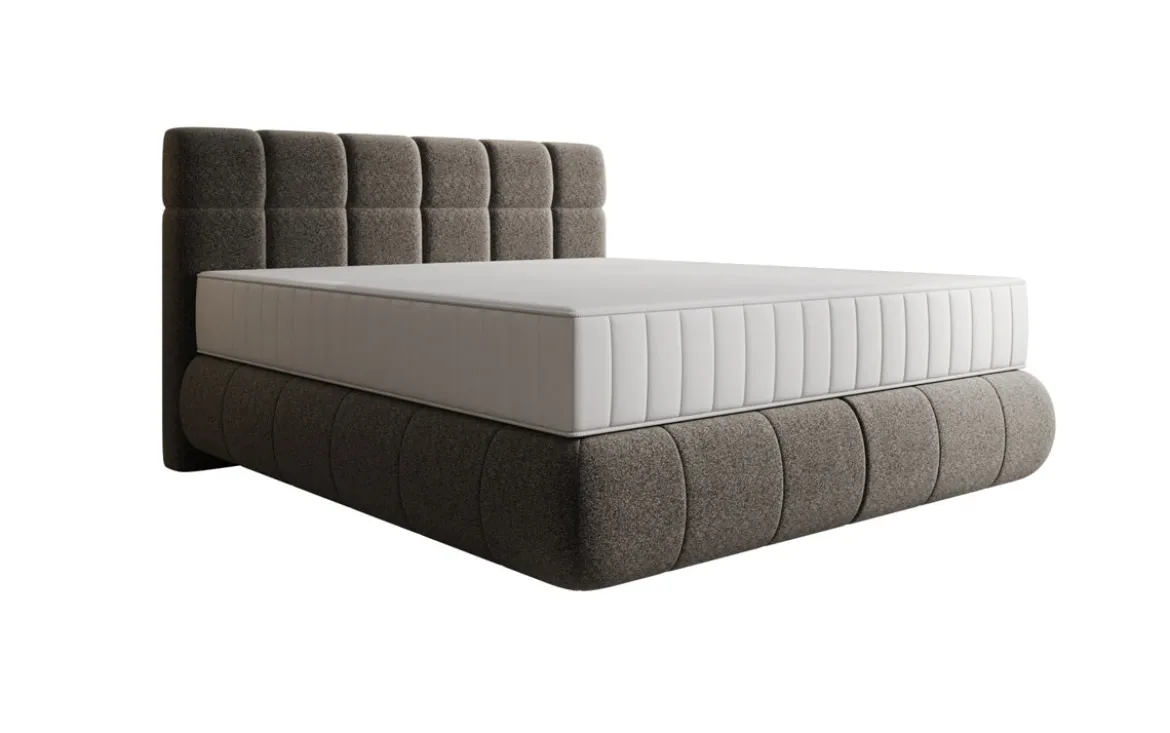 Boxspringbett Nala in Strukturstoff mit Schwebeoptik