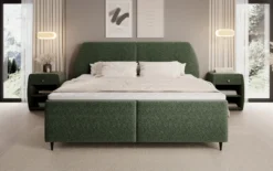 Boxspringbett Nara in Strukturstoff mit Stauraum