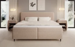 Boxspringbett Nea in Strukturstoff mit Stauraum