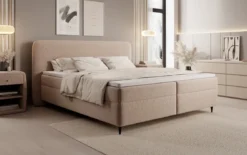 Boxspringbett Nea in Strukturstoff mit Stauraum