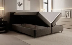 Boxspringbett Nea in Strukturstoff mit Stauraum