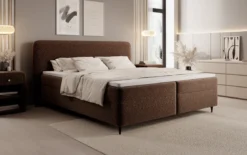 Boxspringbett Nea in Strukturstoff mit Stauraum