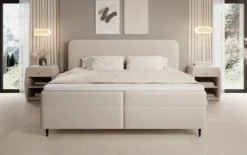 Boxspringbett Nea in Strukturstoff mit Stauraum