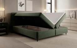 Boxspringbett Nea in Strukturstoff mit Stauraum