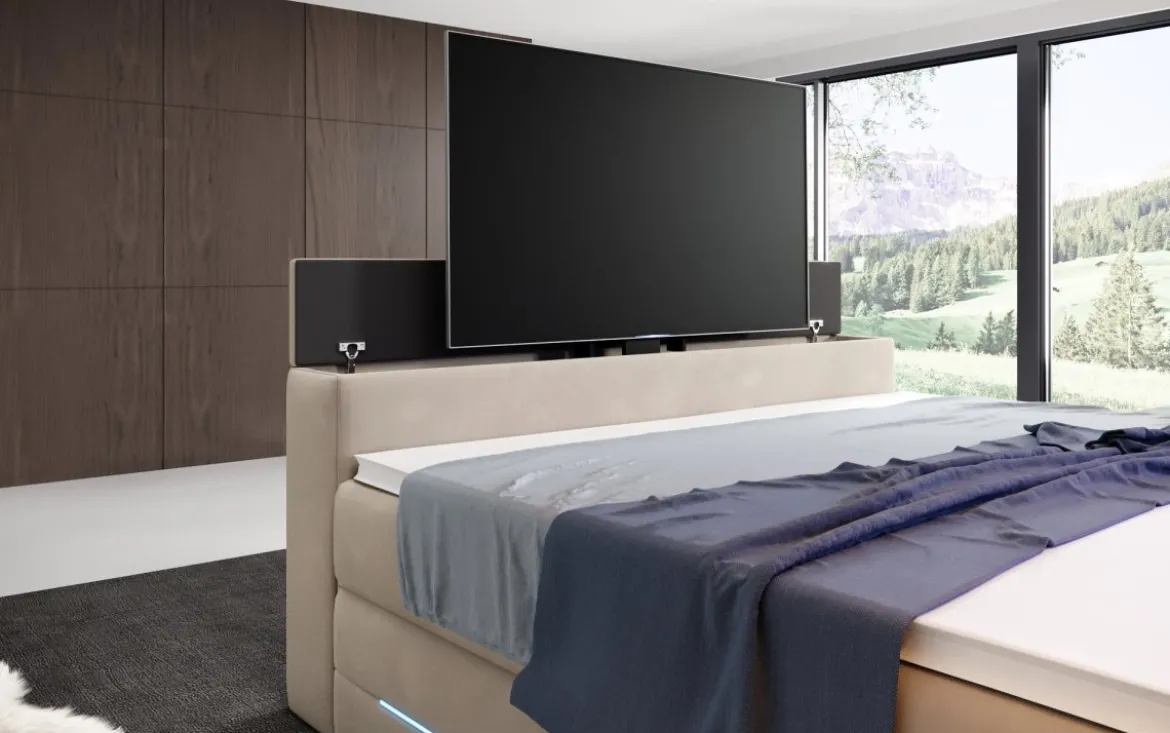 Boxspringbett Neptun mit TV Lift und RGB