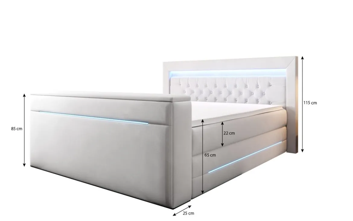 Boxspringbett Neptun mit TV Lift und RGB