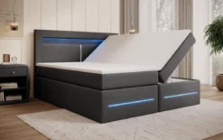 Boxspringbett Nera mit LED, USB und Stauraum