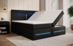 Boxspringbett Nera mit LED, USB und Stauraum