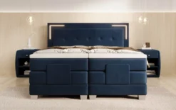 Boxspringbett Noctis Samt elektrisch verstellbar mit LED