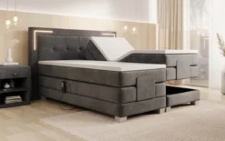Boxspringbett Noctis Samt elektrisch verstellbar mit LED