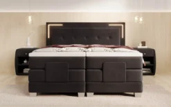 Boxspringbett Noctis Samt elektrisch verstellbar mit LED