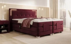 Boxspringbett Noctis Samt elektrisch verstellbar mit LED