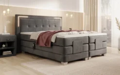 Boxspringbett Noctis Samt elektrisch verstellbar mit LED