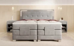Boxspringbett Noctis Samt elektrisch verstellbar mit LED