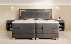 Boxspringbett Noctis Samt elektrisch verstellbar mit LED