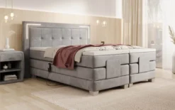 Boxspringbett Noctis Samt elektrisch verstellbar mit LED