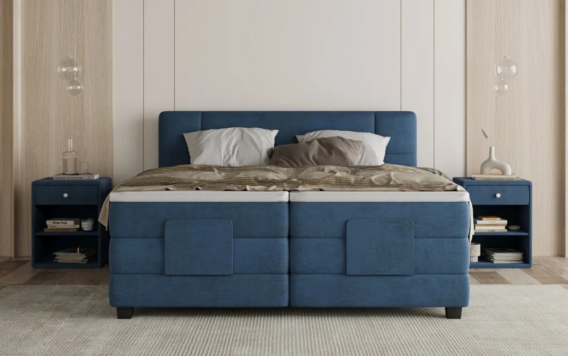 Boxspringbett Noela Samt elektrisch verstellbar