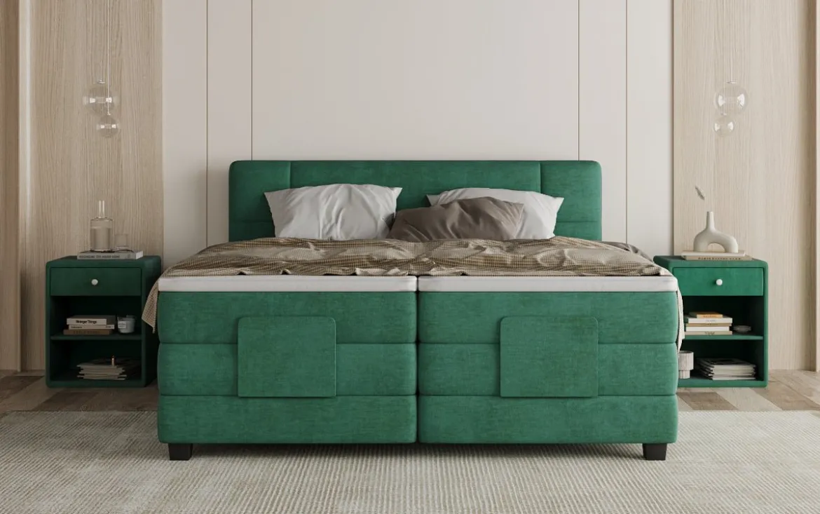 Boxspringbett Noela Samt elektrisch verstellbar