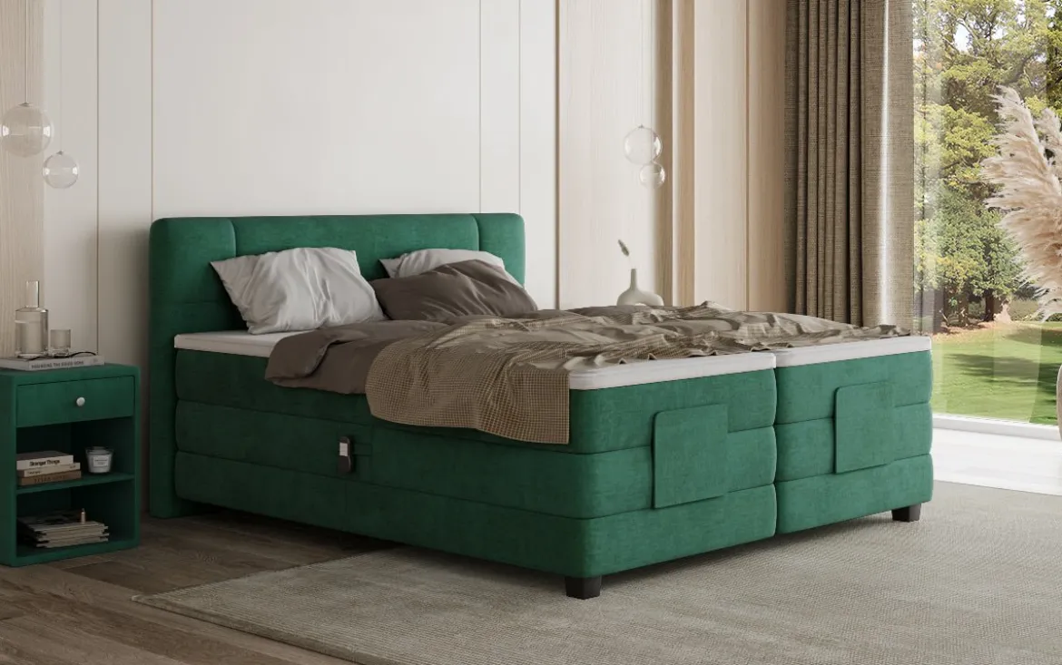 Boxspringbett Noela Samt elektrisch verstellbar