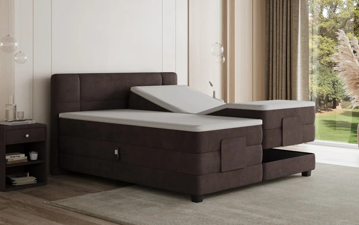 Boxspringbett Noela Samt elektrisch verstellbar