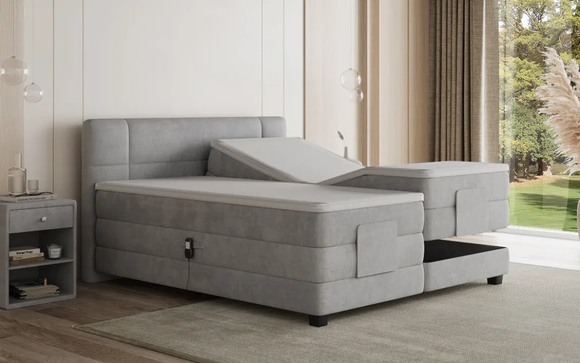 Boxspringbett Noela Samt elektrisch verstellbar