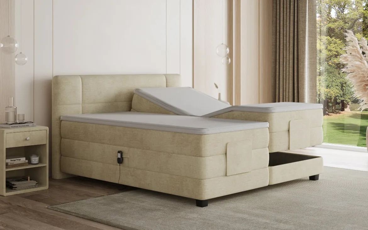 Boxspringbett Noela Samt elektrisch verstellbar
