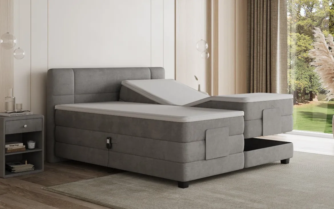 Boxspringbett Noela Samt elektrisch verstellbar