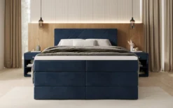 Boxspringbett Norella mit Stauraum in Samt