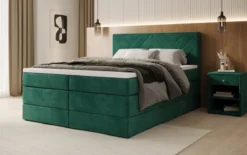 Boxspringbett Norella mit Stauraum in Samt