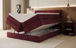 Boxspringbett Noren mit Stauraum in Samt