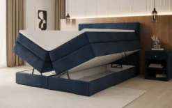 Boxspringbett Noren mit Stauraum in Samt