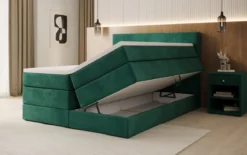 Boxspringbett Noren mit Stauraum in Samt