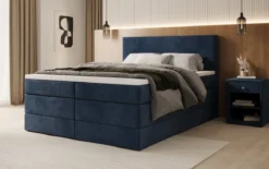 Boxspringbett Noren mit Stauraum in Samt