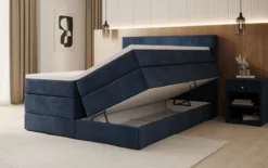 Boxspringbett Noren mit Stauraum in Samt