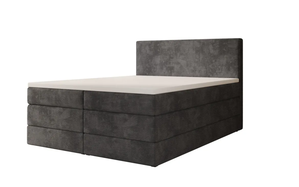 Boxspringbett Noren mit Stauraum in Cord